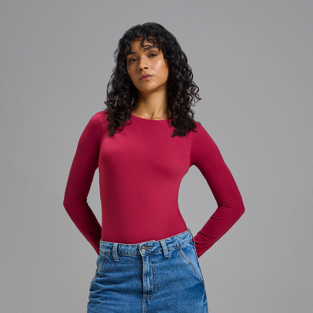 Crew Neck Full Sleeve Bodysuit