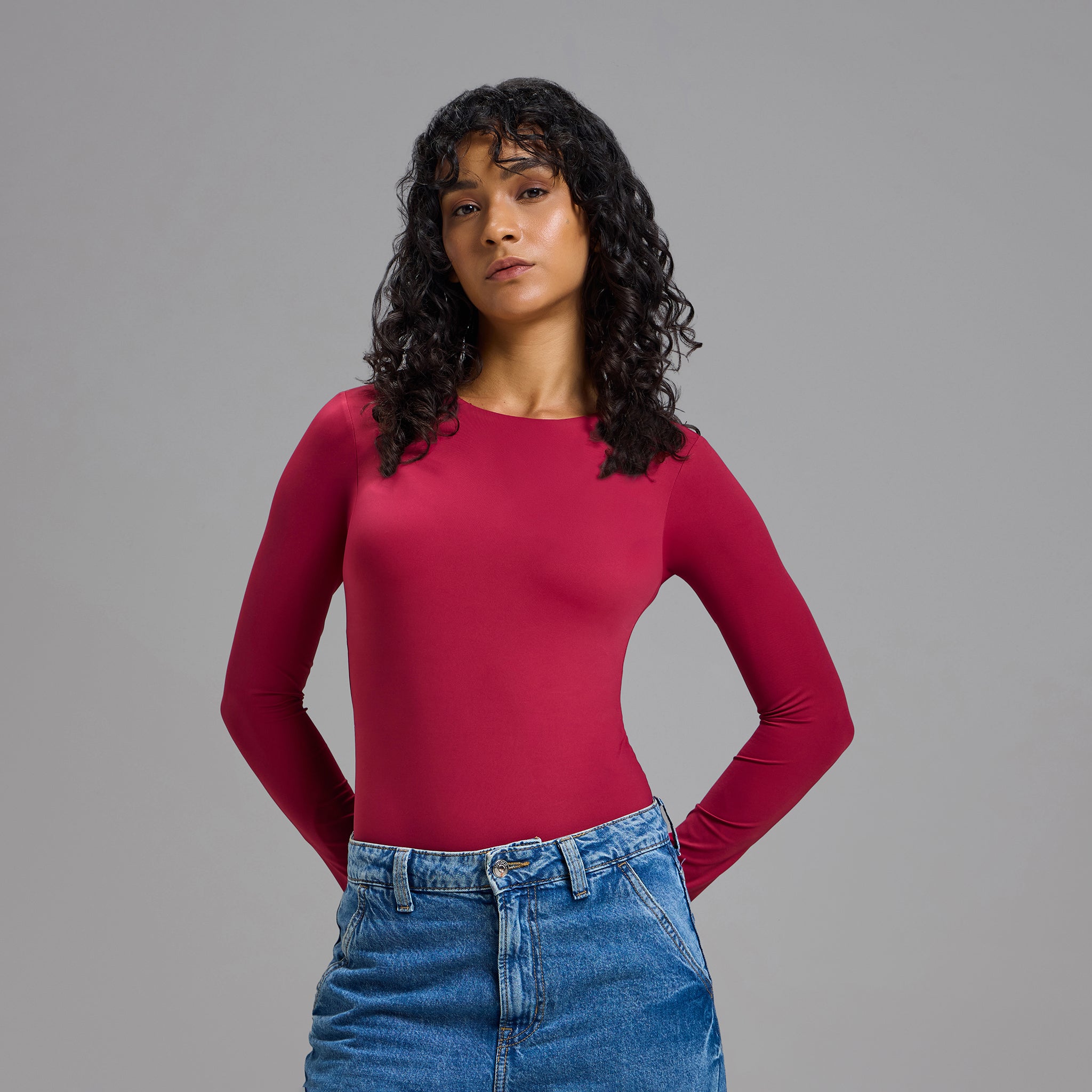 Crew Neck Full Sleeve Bodysuit