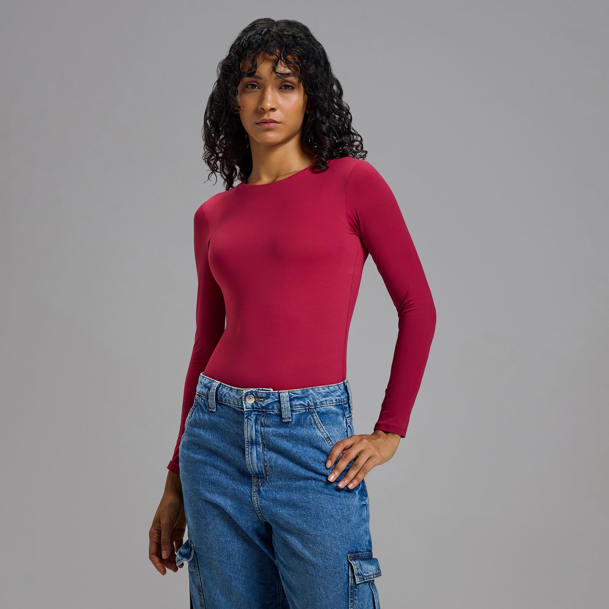 Crew Neck Full Sleeve Bodysuit